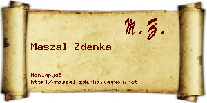 Maszal Zdenka névjegykártya